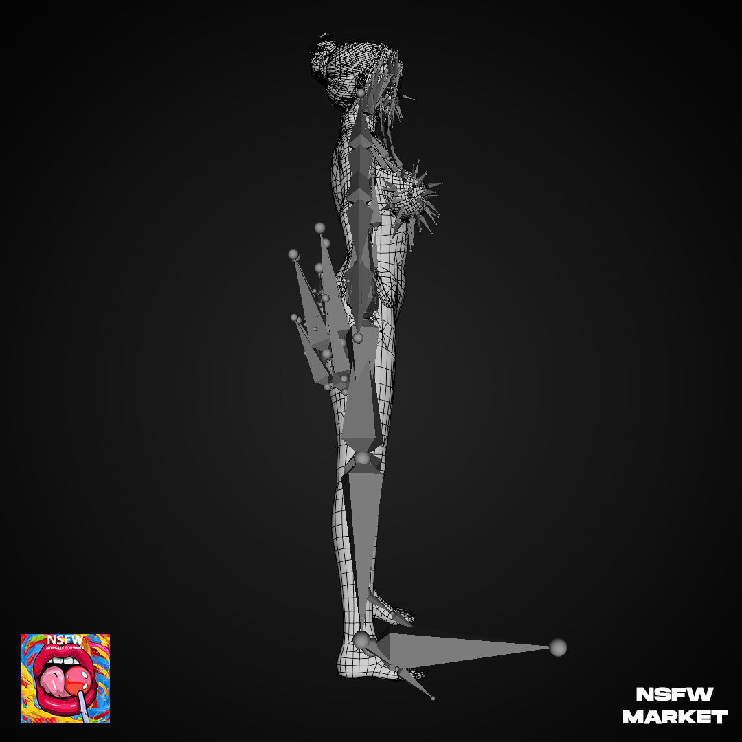 EXCLUSIVE EDITION RIGGED CHARACTER ELISE Low-poly 3D model_20