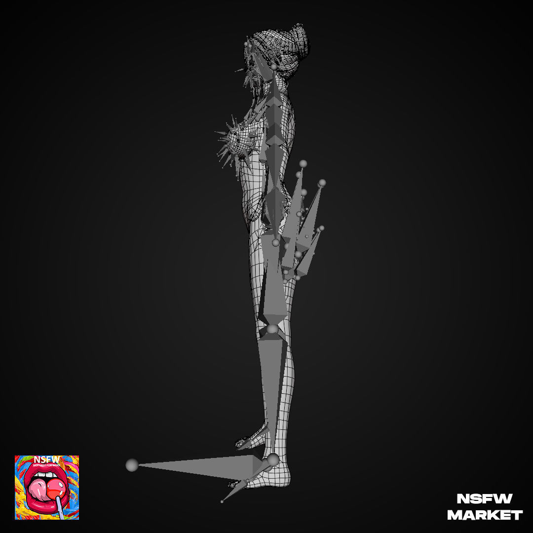 EXCLUSIVE EDITION RIGGED CHARACTER ELISE Low-poly 3D model_21