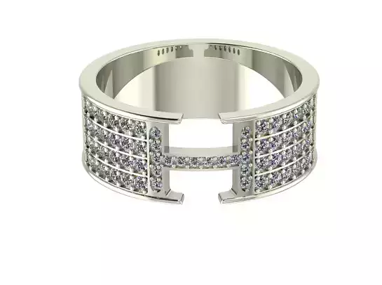 HERMES ring 3dm solitare