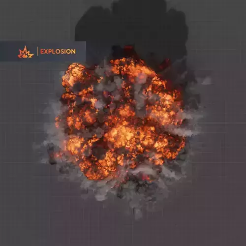 Gasoline Explosion 3D model 3D model