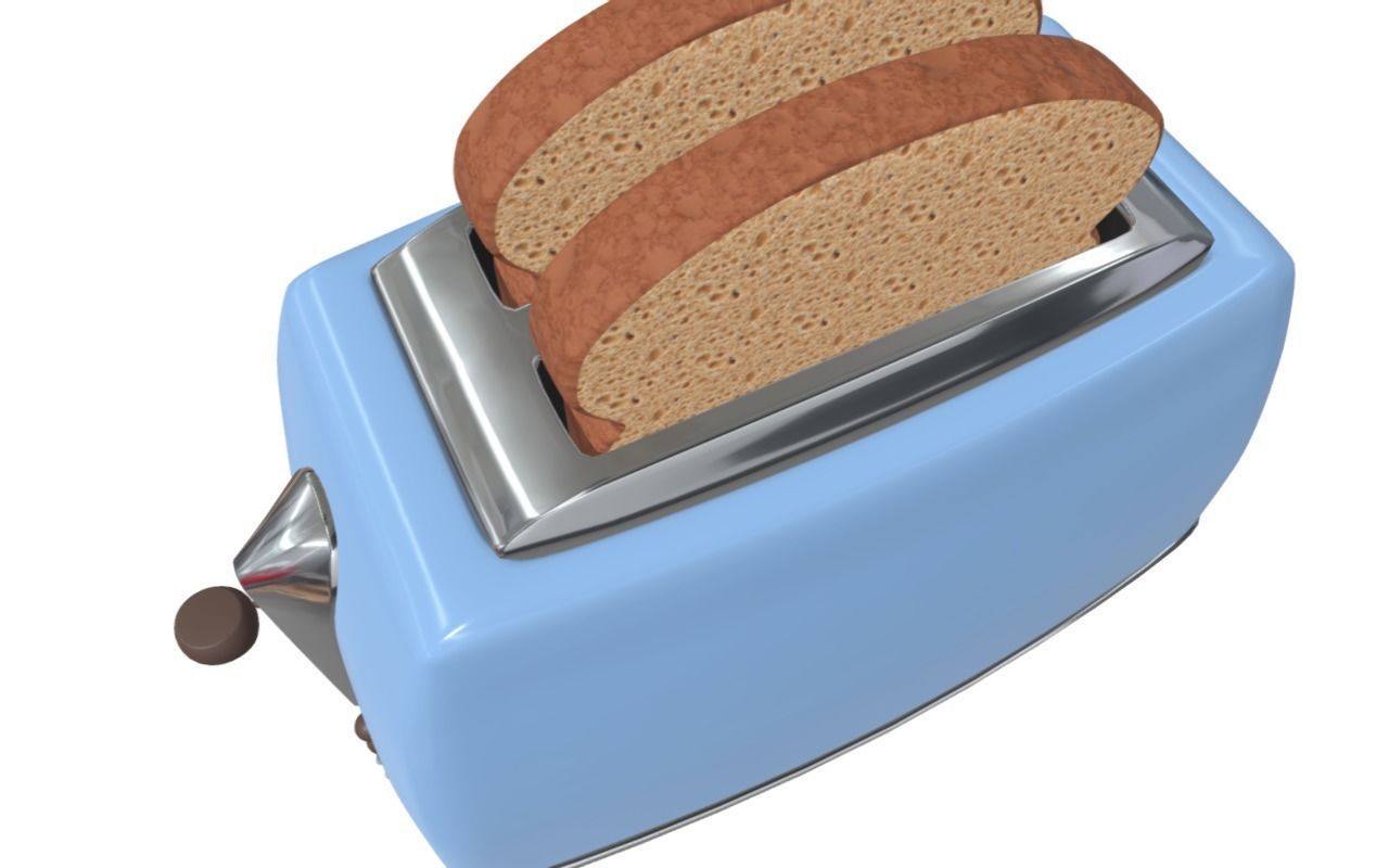 Toaster with bread 3D model_8