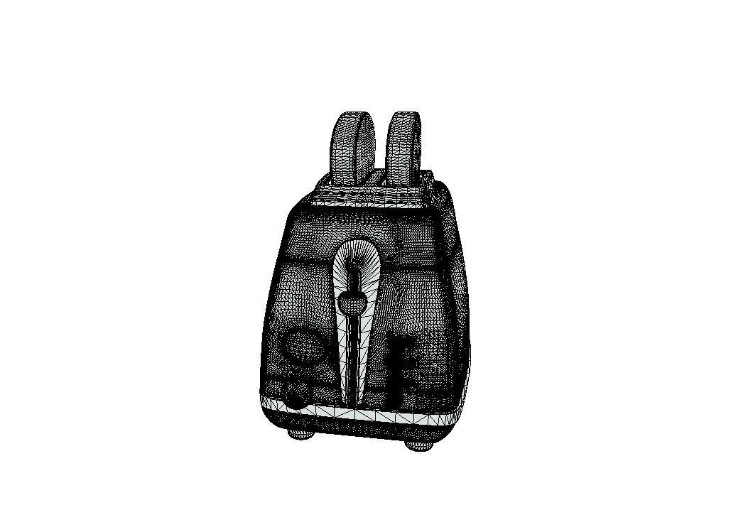 Toaster with bread 3D model_6