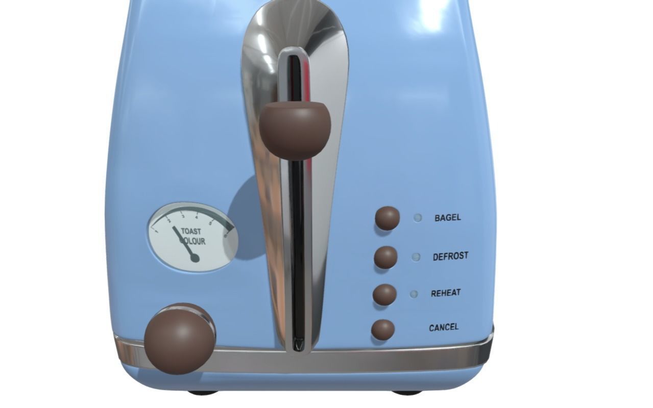 Toaster with bread 3D model_5