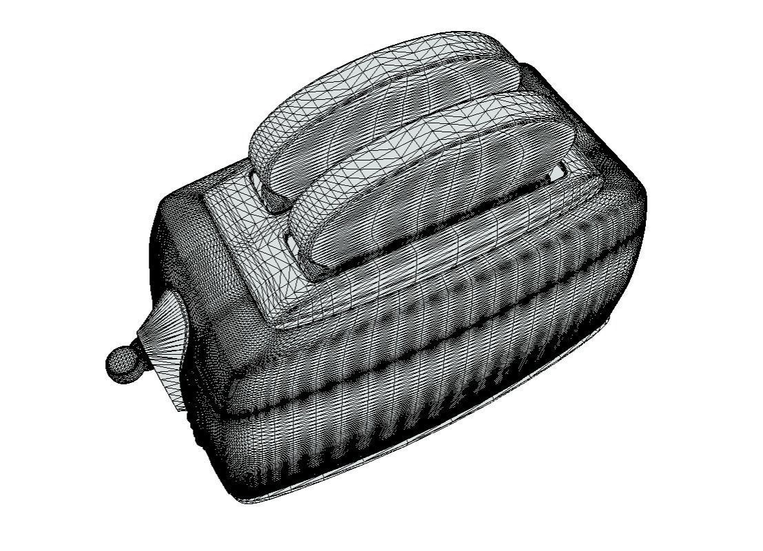 Toaster with bread 3D model_7