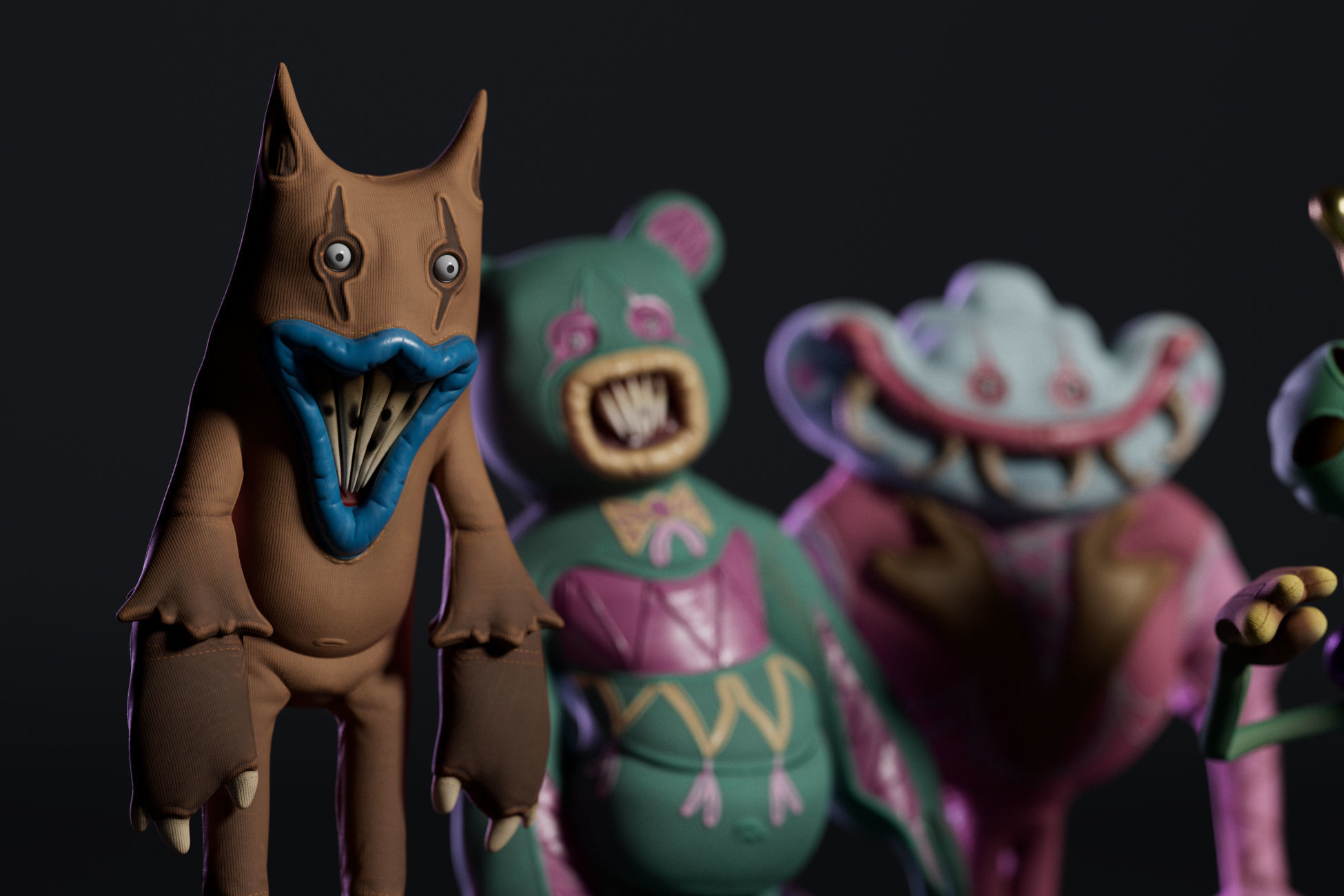 Horror Toys Bundle Pack Low-poly 3D model_6