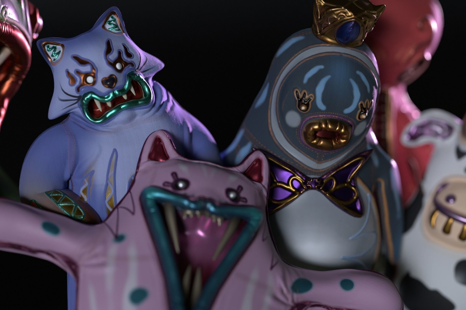 Horror Toys Bundle Pack Low-poly 3D model_9