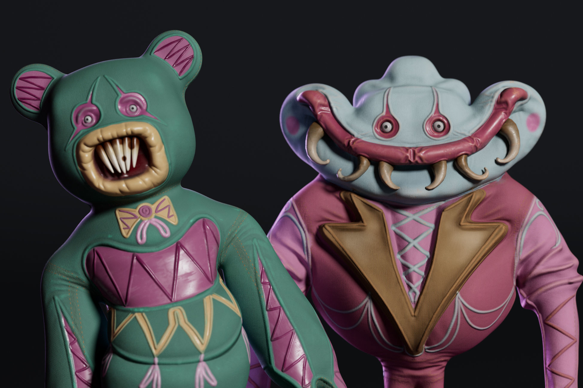 Horror Toys Bundle Pack Low-poly 3D model_4