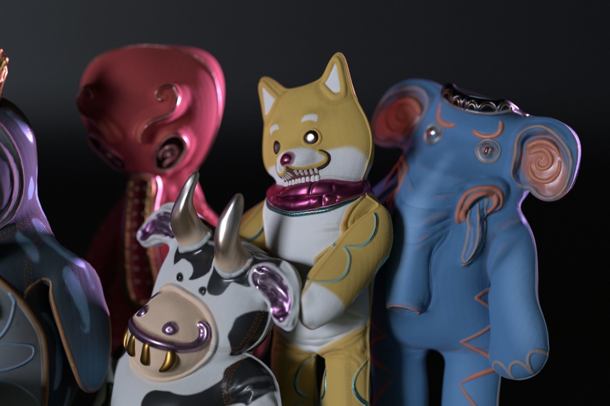 Horror Toys Bundle Pack Low-poly 3D model_7