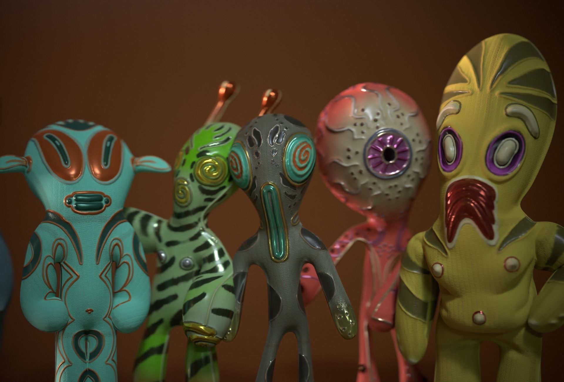 Horror Toys Bundle Pack Low-poly 3D model_11