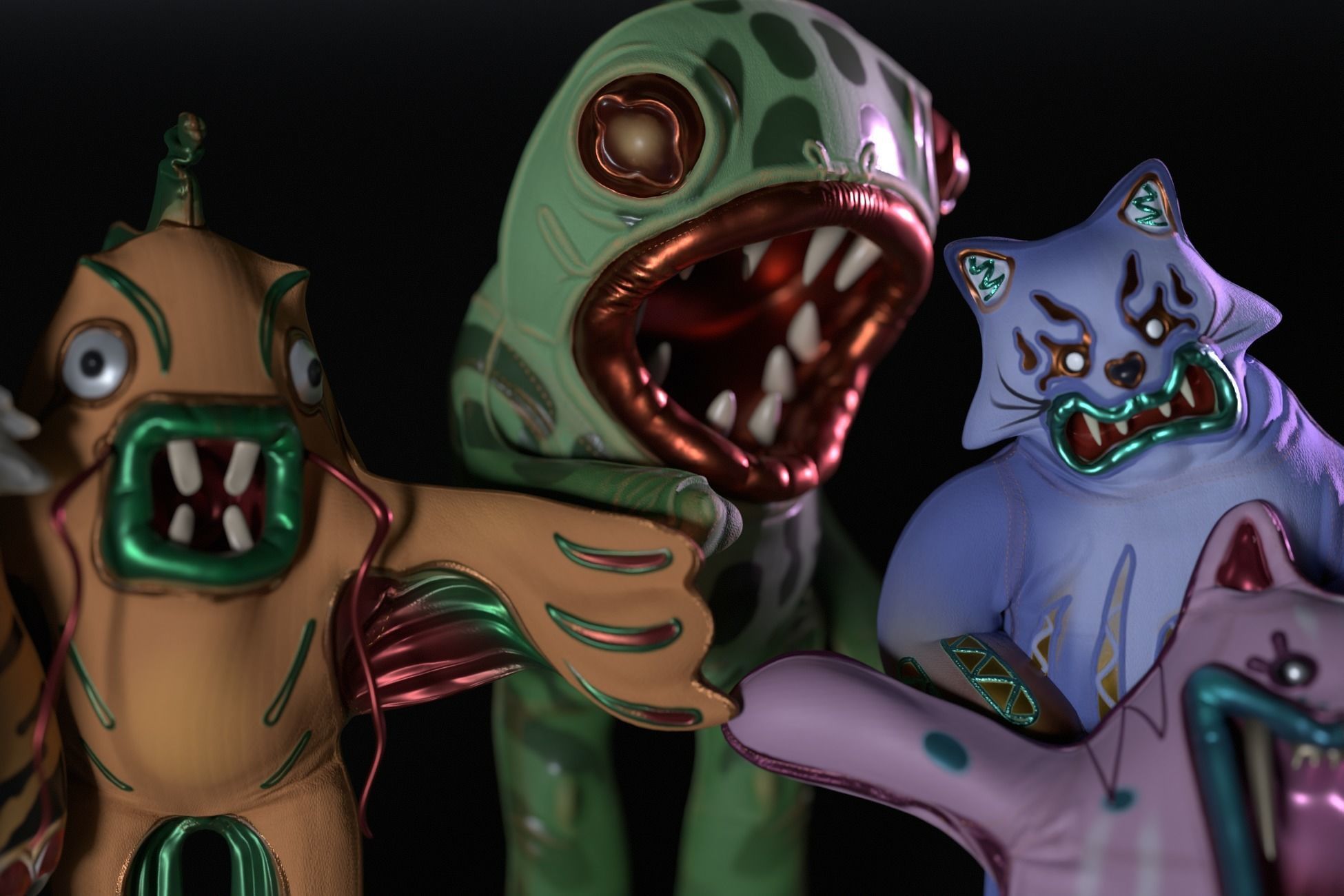 Horror Toys Bundle Pack Low-poly 3D model_12