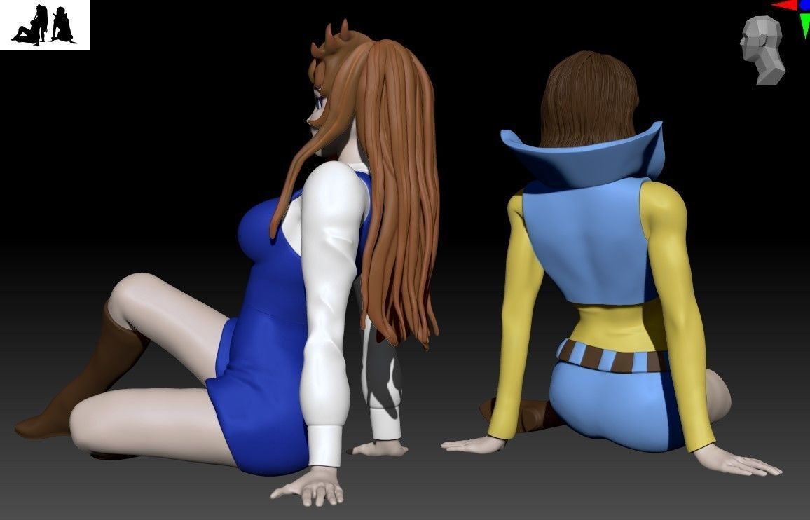 Phenicia and Venusia - Grendizer 3D print model_43