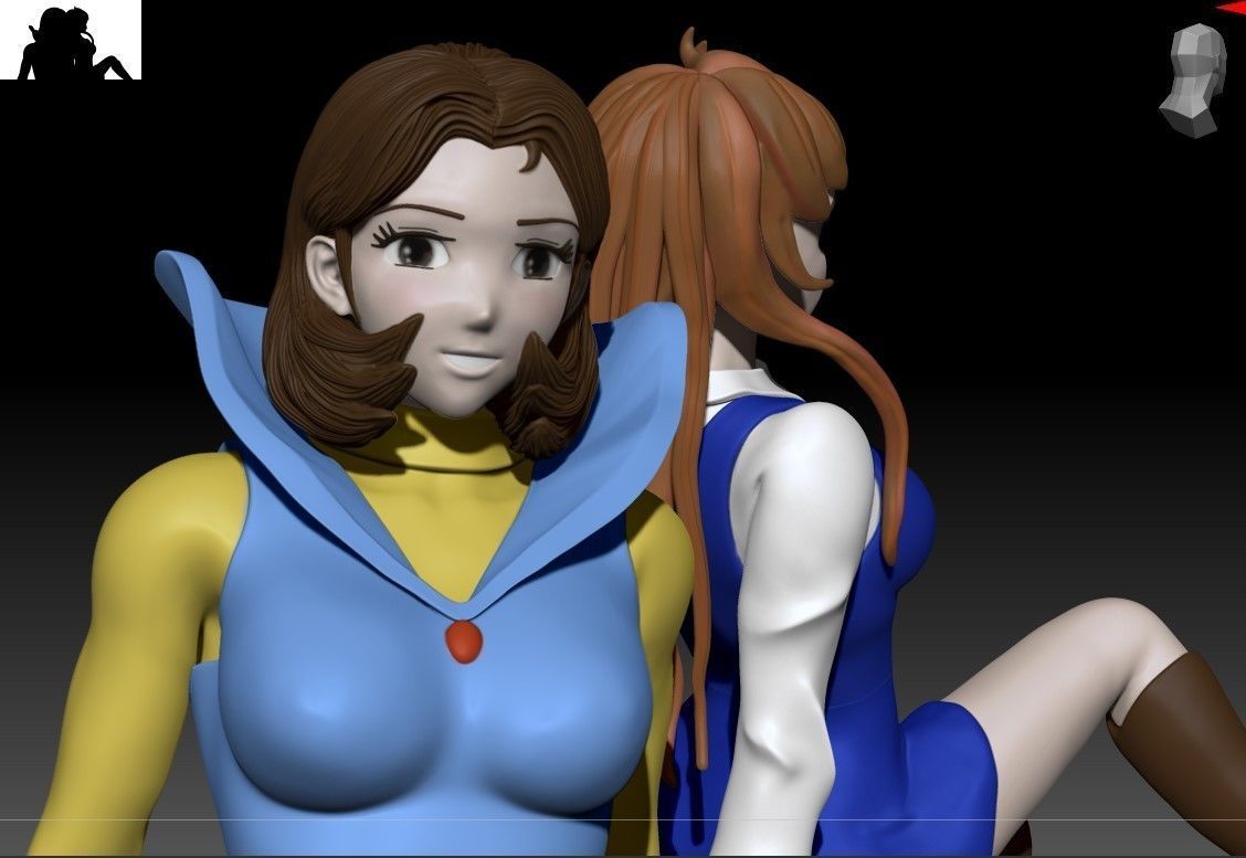 Phenicia and Venusia - Grendizer 3D print model_38