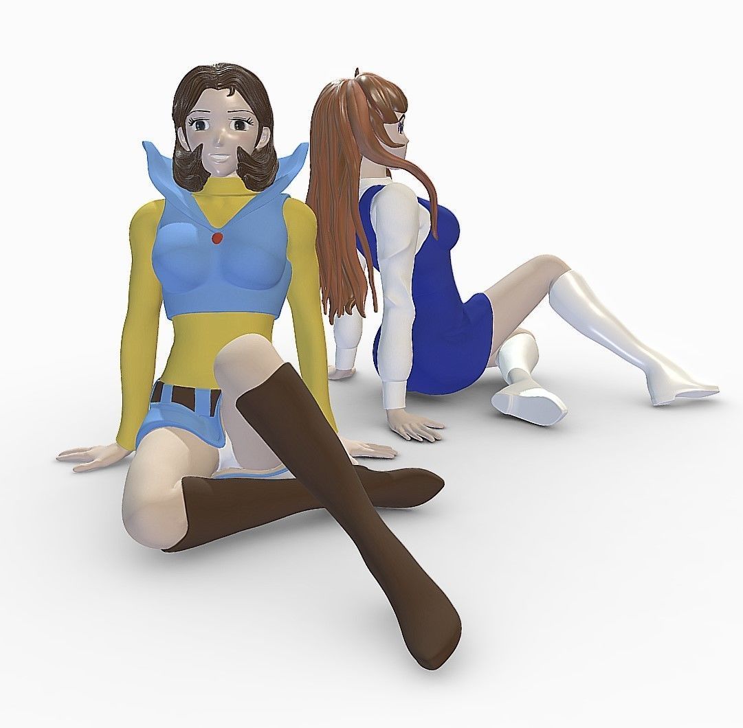 Phenicia and Venusia - Grendizer 3D print model_4