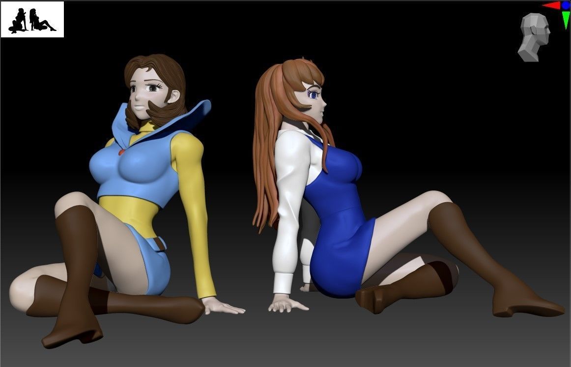 Phenicia and Venusia - Grendizer 3D print model_44