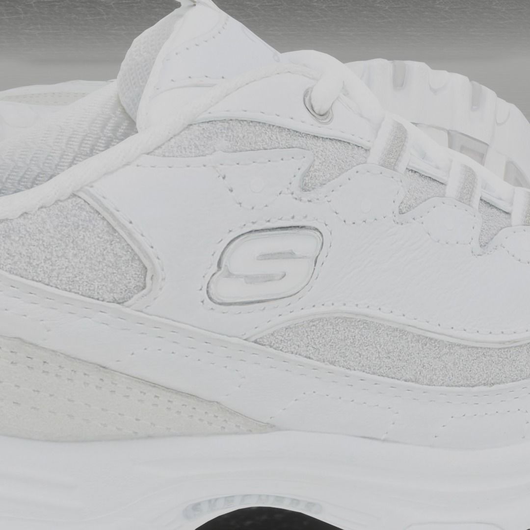 SKECHERS 3D SHOES - WHITE Low-poly 3D model_9