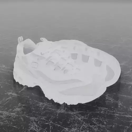 SKECHERS 3D SHOES - WHITE Low-poly 3D model