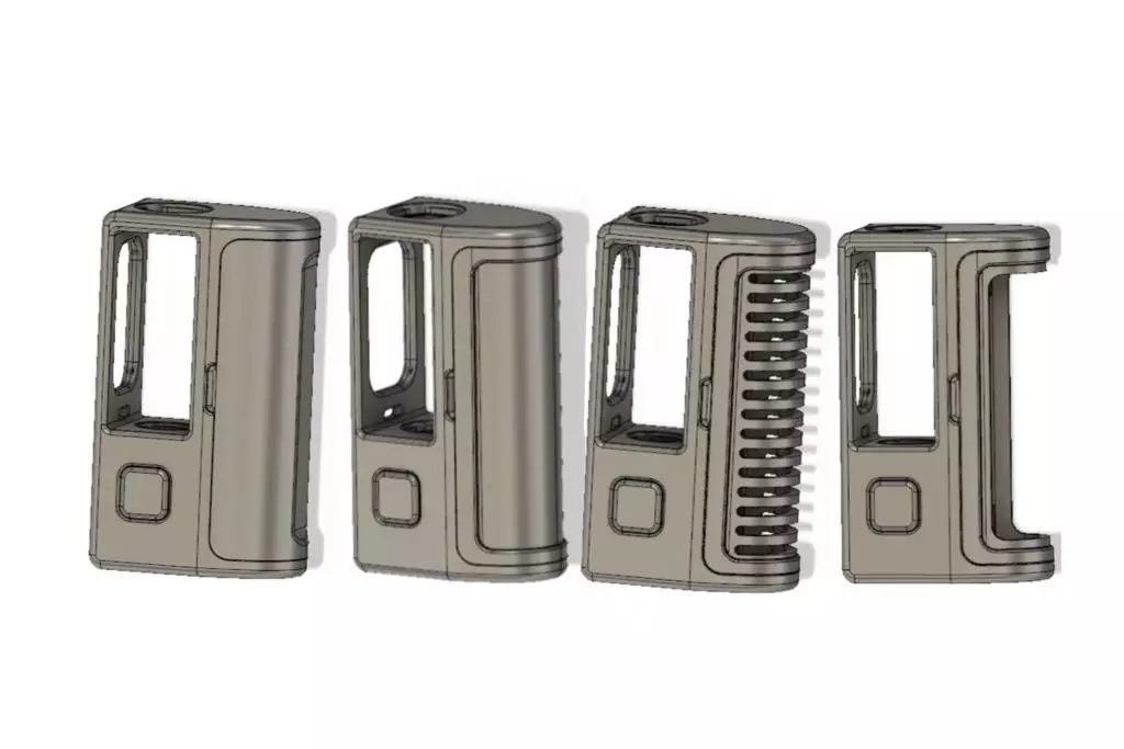 Boro Mechanical Mod with PROTOCOL connector and 4 battery cover 3D print model_0