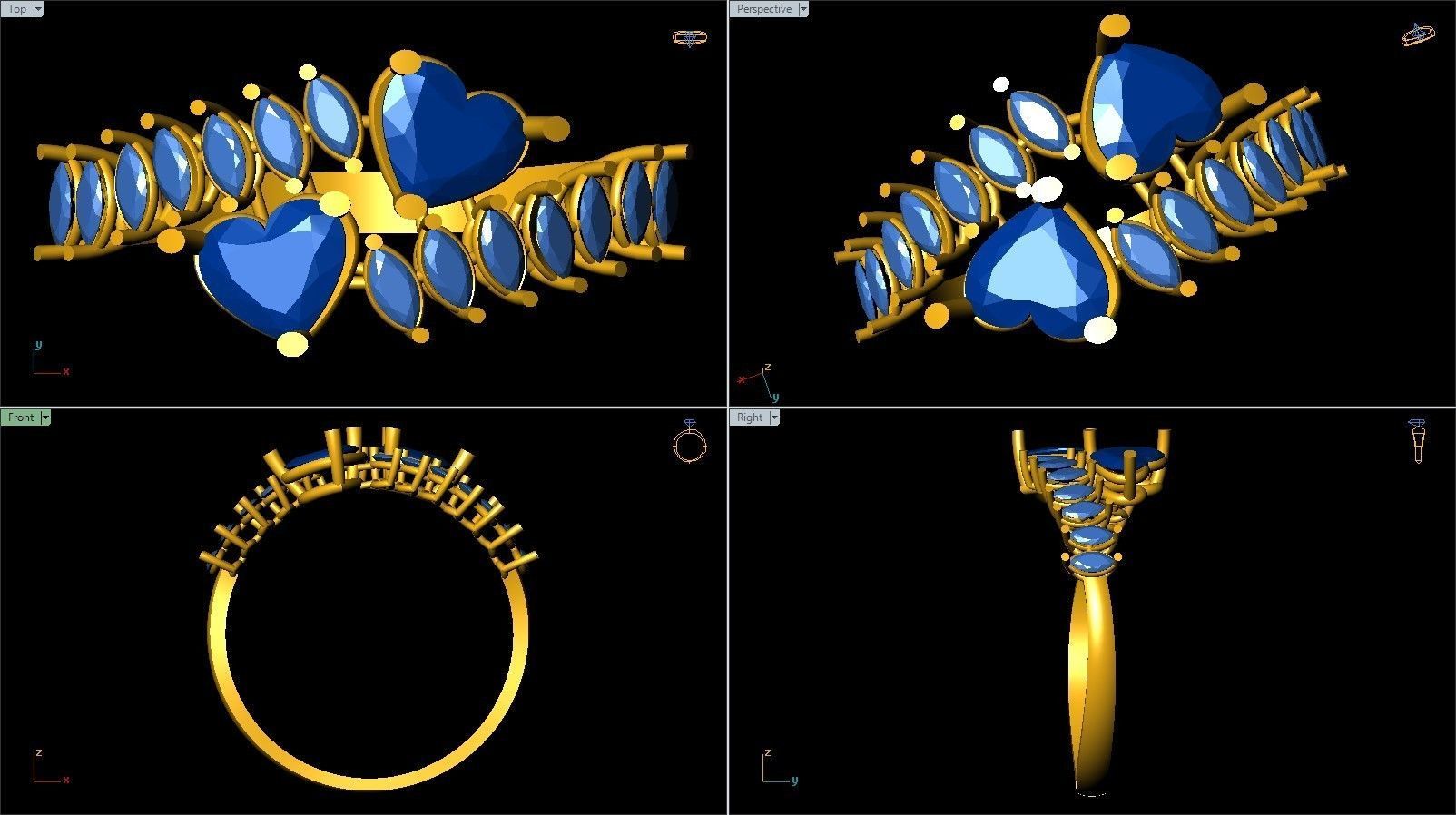 DIAMOND RING WITH RUBY 3D print model_4
