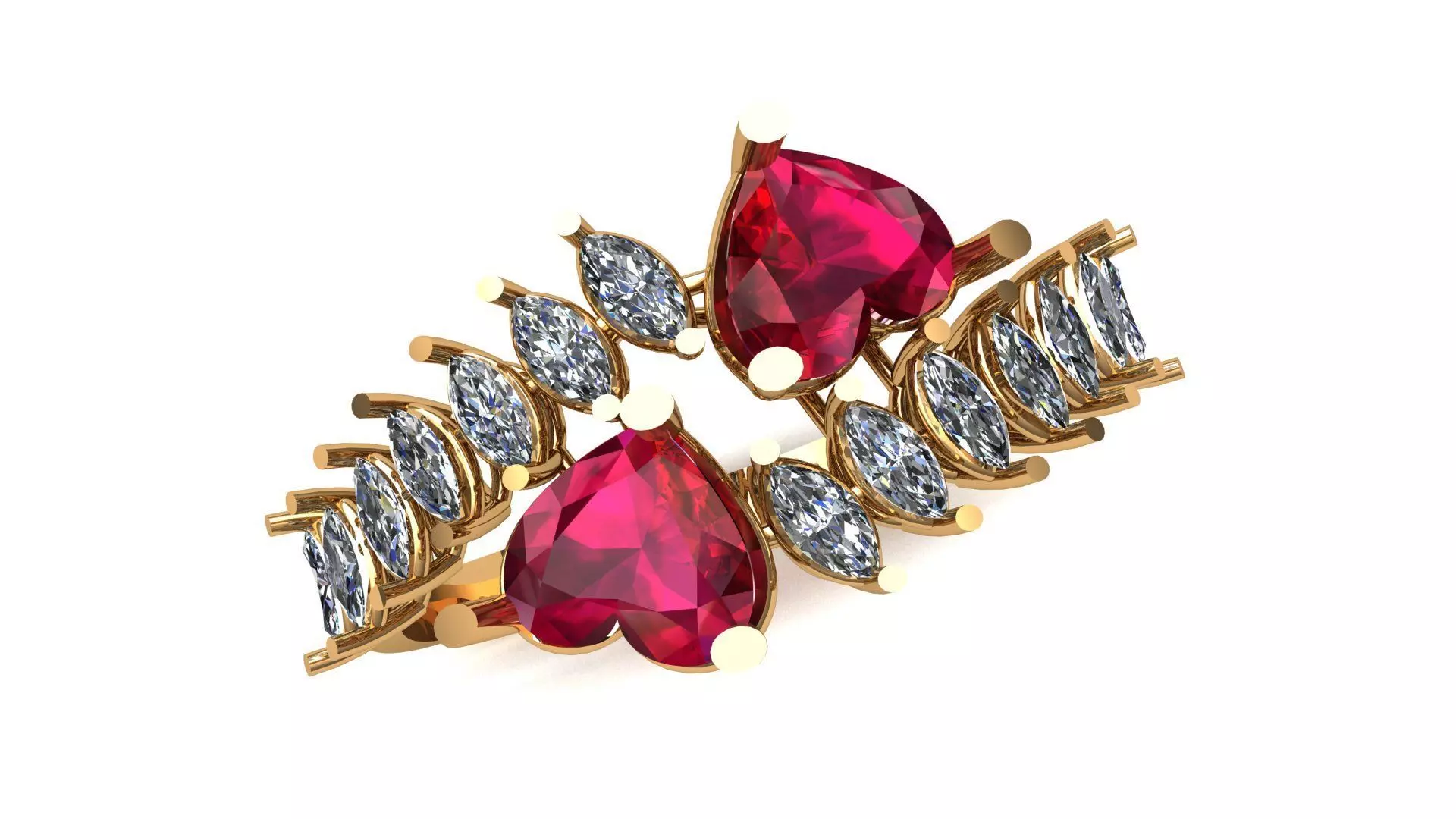 DIAMOND RING WITH RUBY 3D print model_0