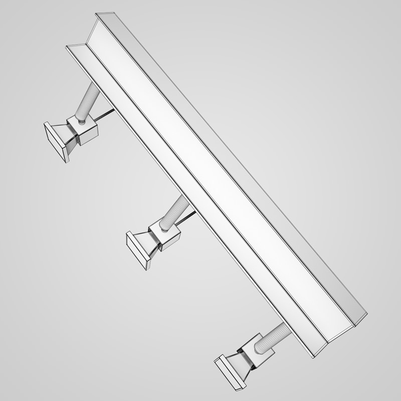 Triple Halogen Ceiling Lamp 17 3D model_2