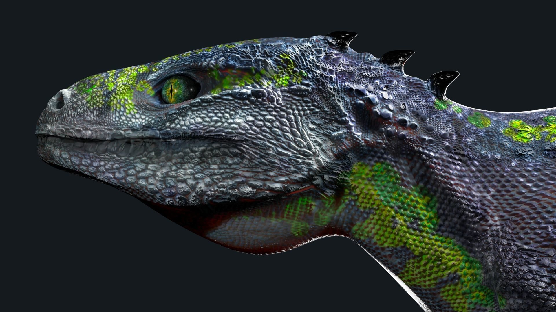 Iguana Dragon Low-poly 3D model_7