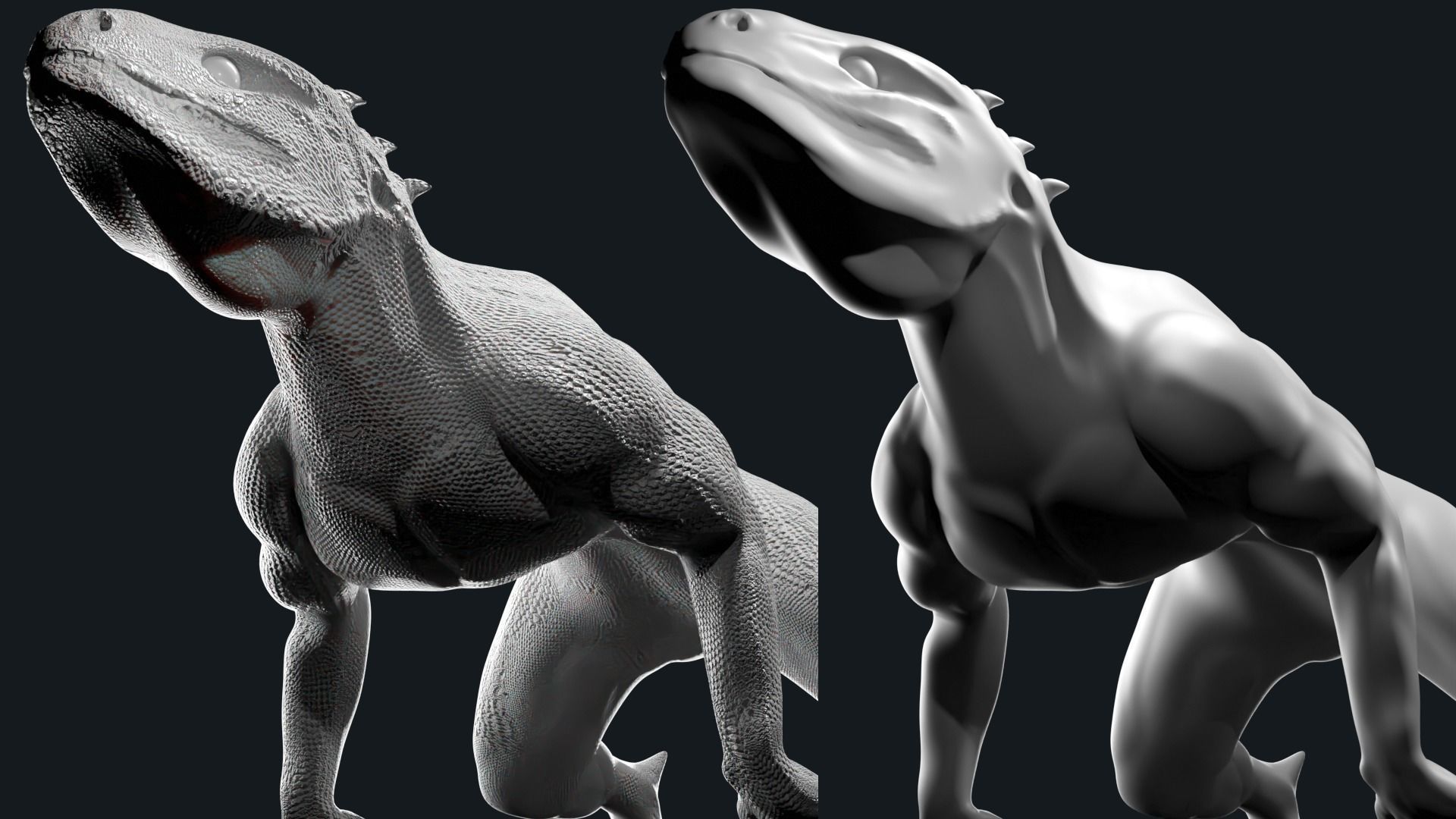Iguana Dragon Low-poly 3D model_6