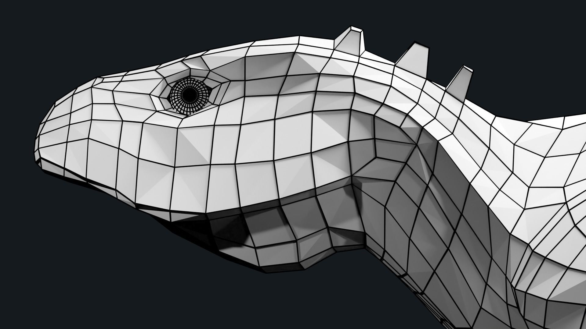 Iguana Dragon Low-poly 3D model_10