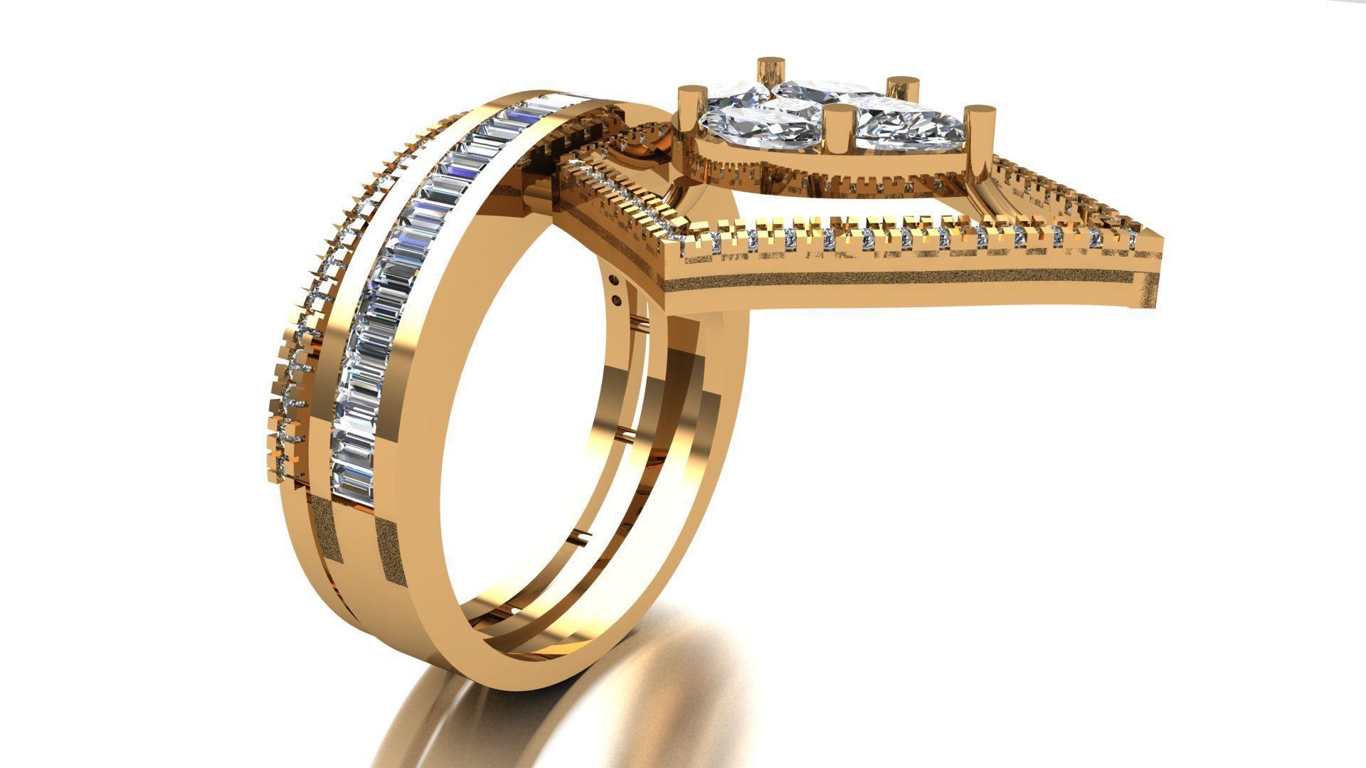 DIAMOND RING 3D print model_2