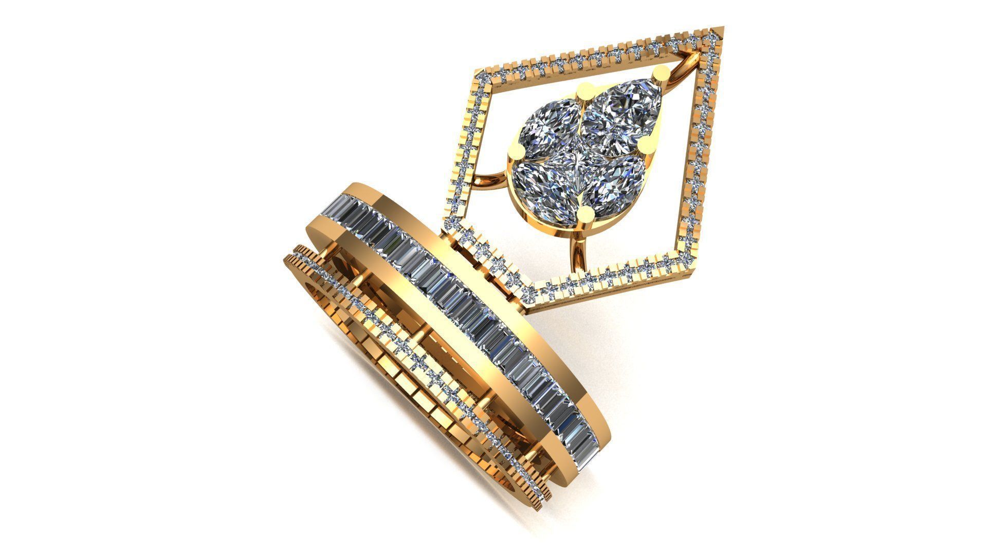 DIAMOND RING 3D print model_4