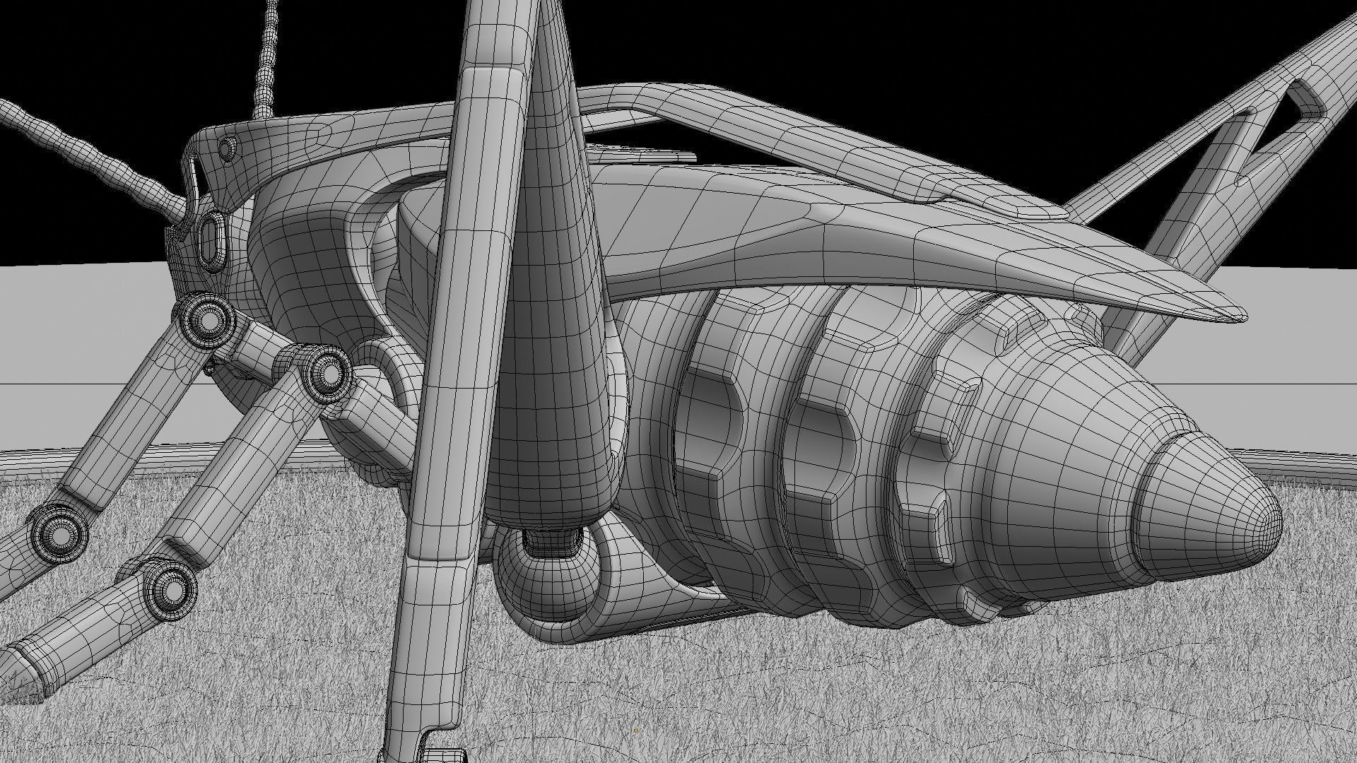 Grasshopper - an innovative explosive device Low-poly 3D model_16