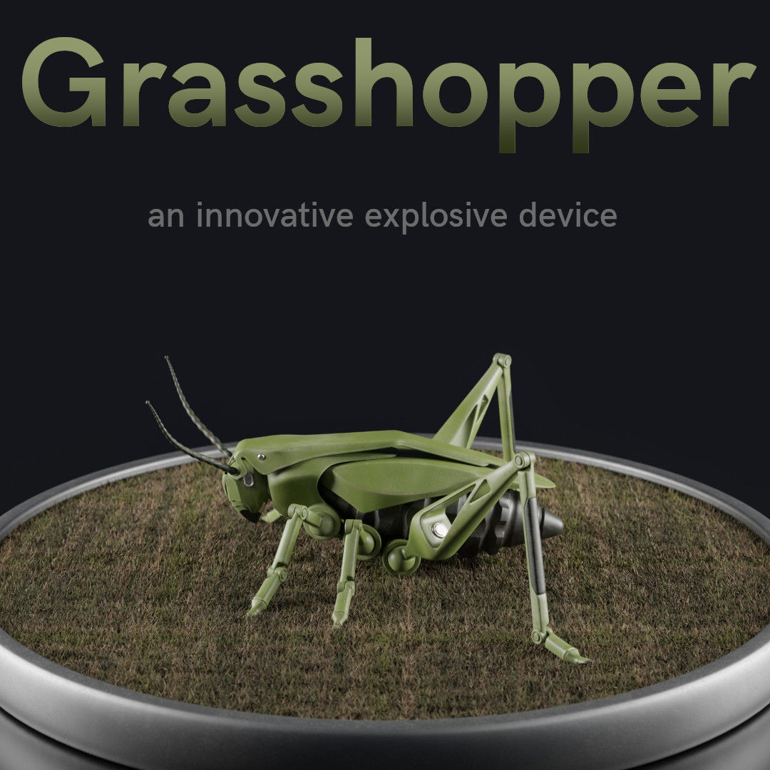 Grasshopper - an innovative explosive device Low-poly 3D model_2
