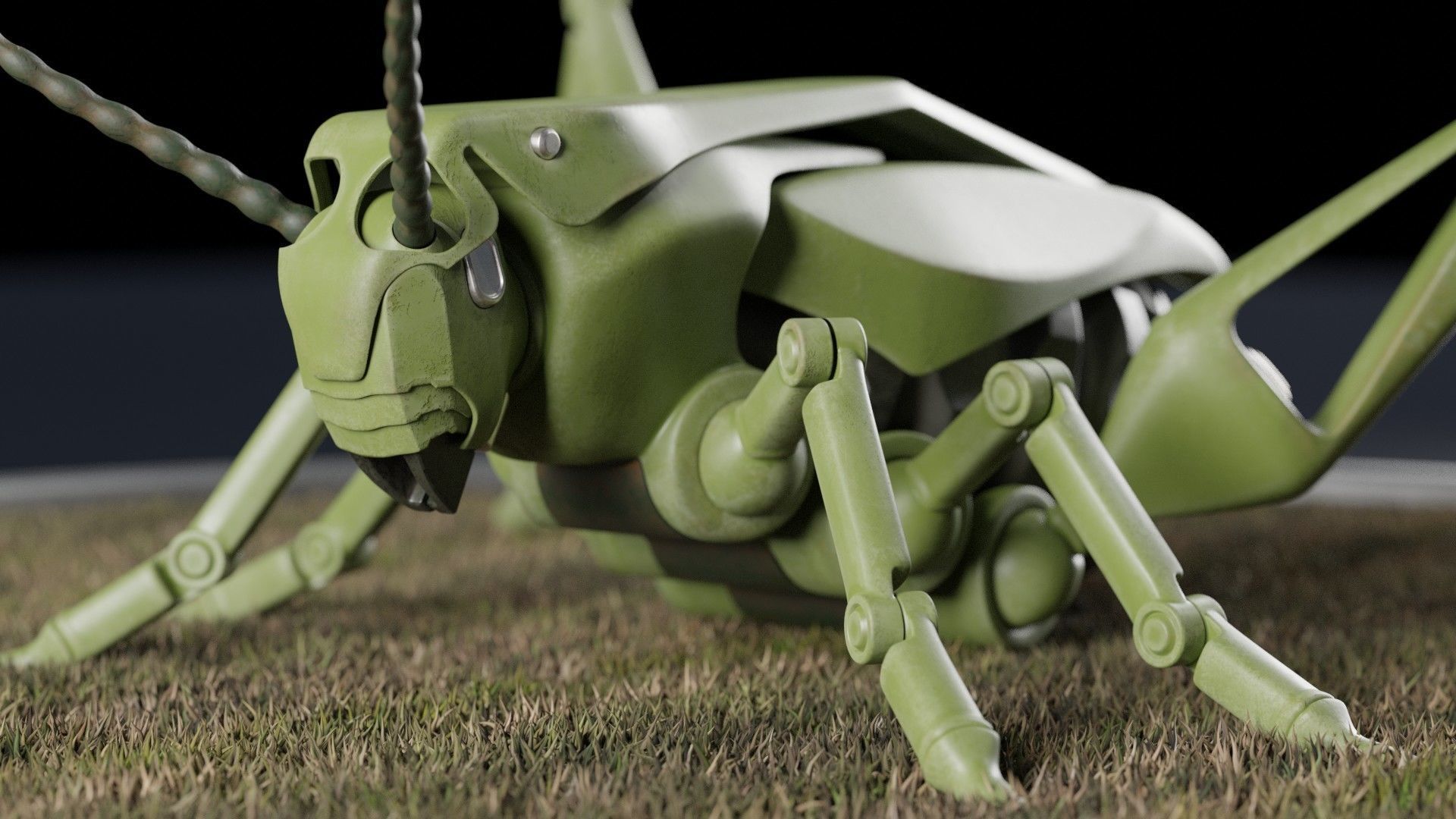 Grasshopper - an innovative explosive device Low-poly 3D model_3