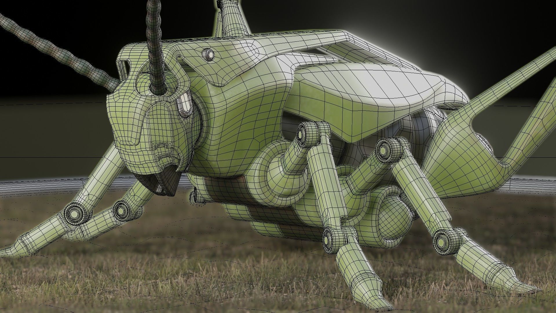 Grasshopper - an innovative explosive device Low-poly 3D model_5