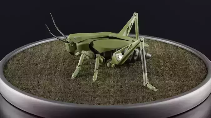 Grasshopper - an innovative explosive device Low-poly 3D model