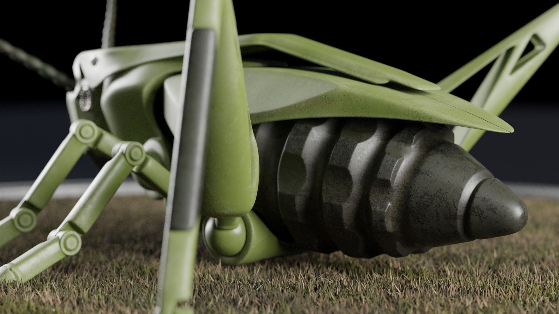 Grasshopper - an innovative explosive device Low-poly 3D model_4