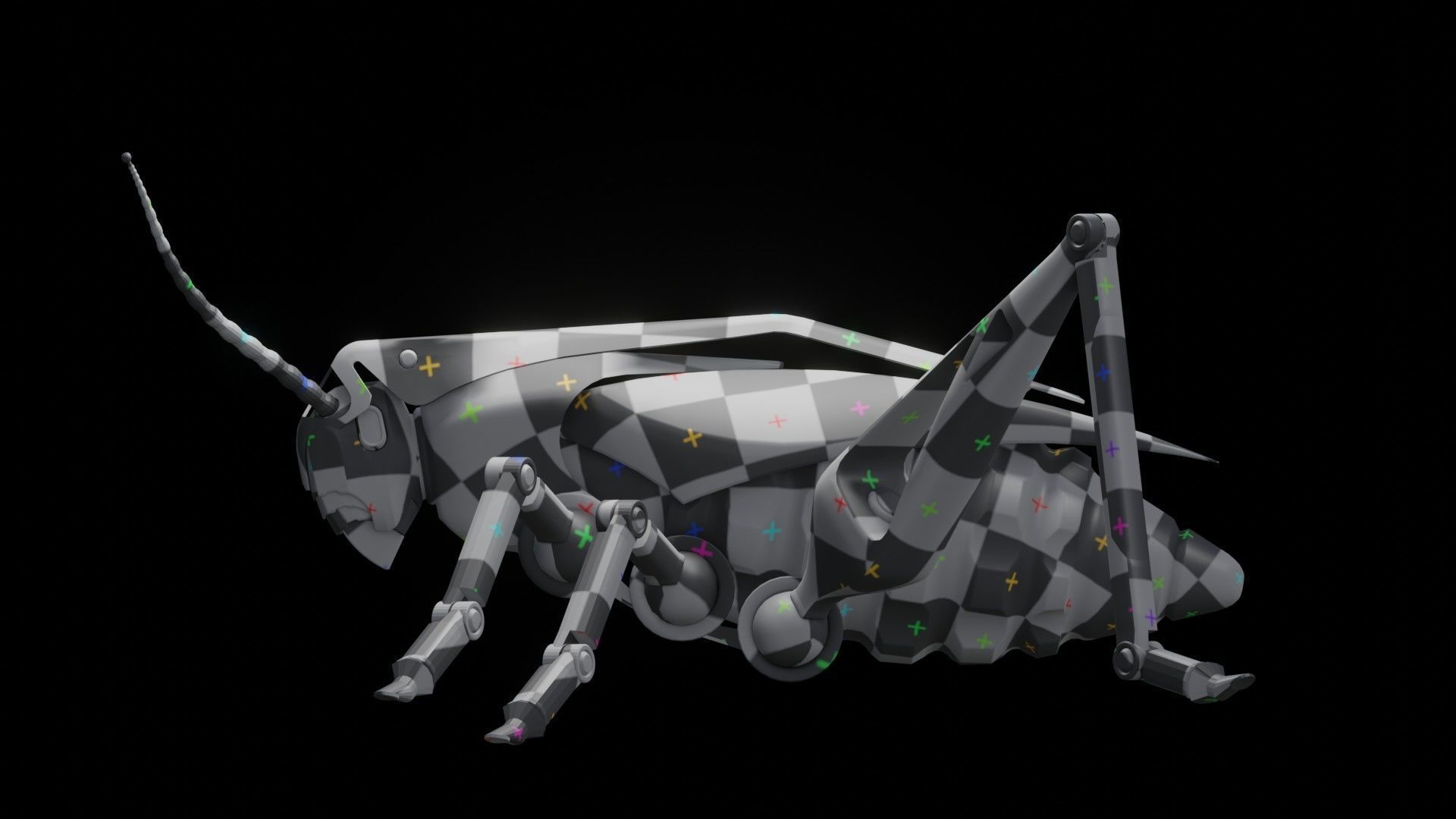 Grasshopper - an innovative explosive device Low-poly 3D model_21