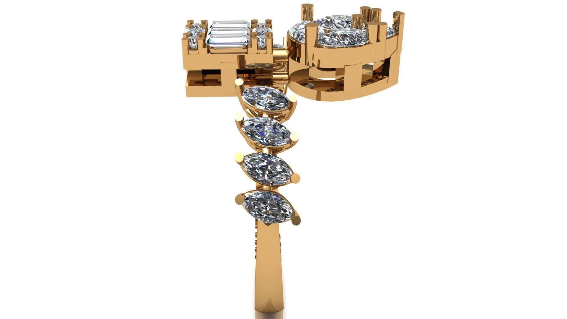 DIAMOND RING 3D print model_3