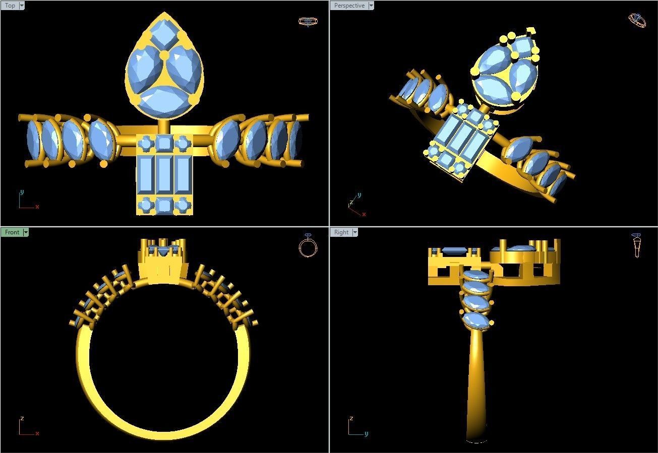 DIAMOND RING 3D print model_5