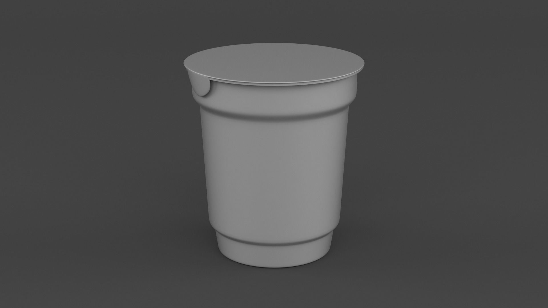 Plastic Yogurt Cups 3D model_2