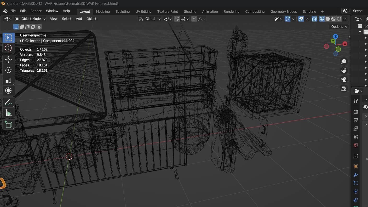 WAR Fixtures Low-poly 3D model_13