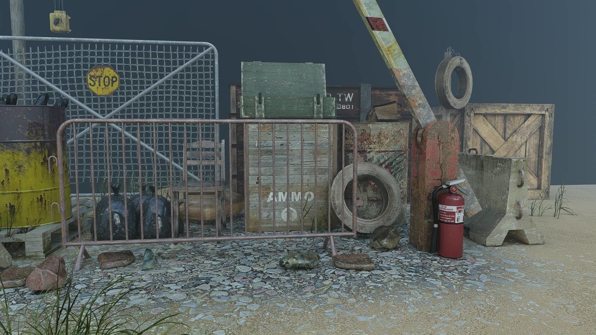 WAR Fixtures Low-poly 3D model_7