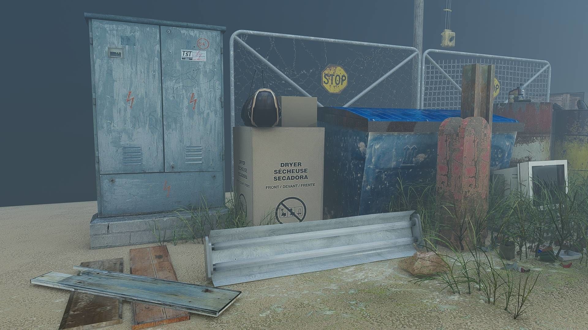 WAR Fixtures Low-poly 3D model_16