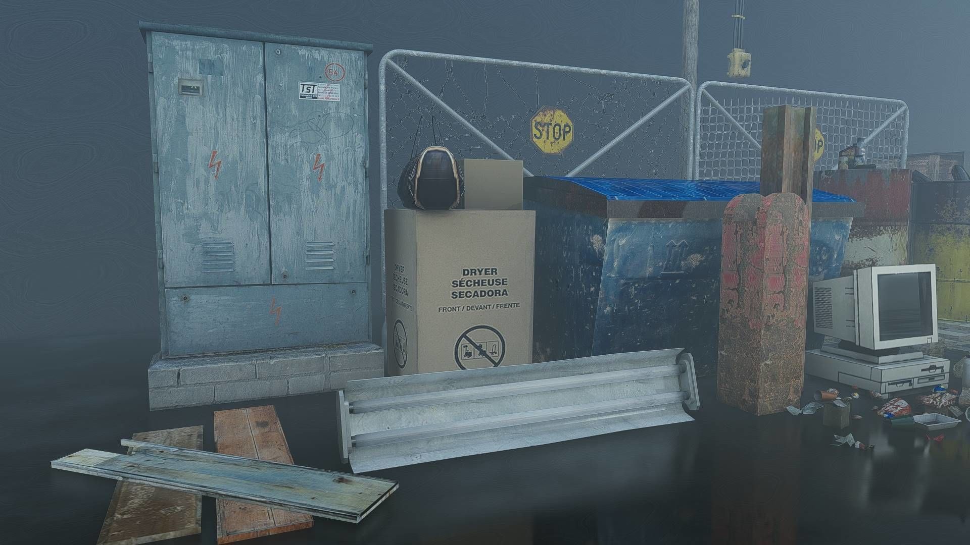 WAR Fixtures Low-poly 3D model_6