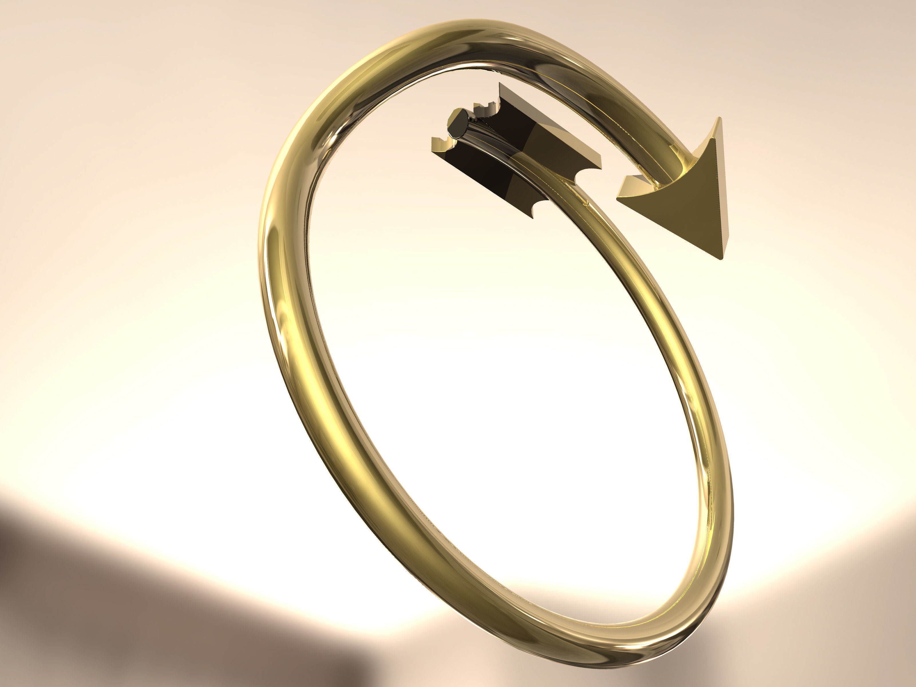 Arrow Ring 3D print model_5