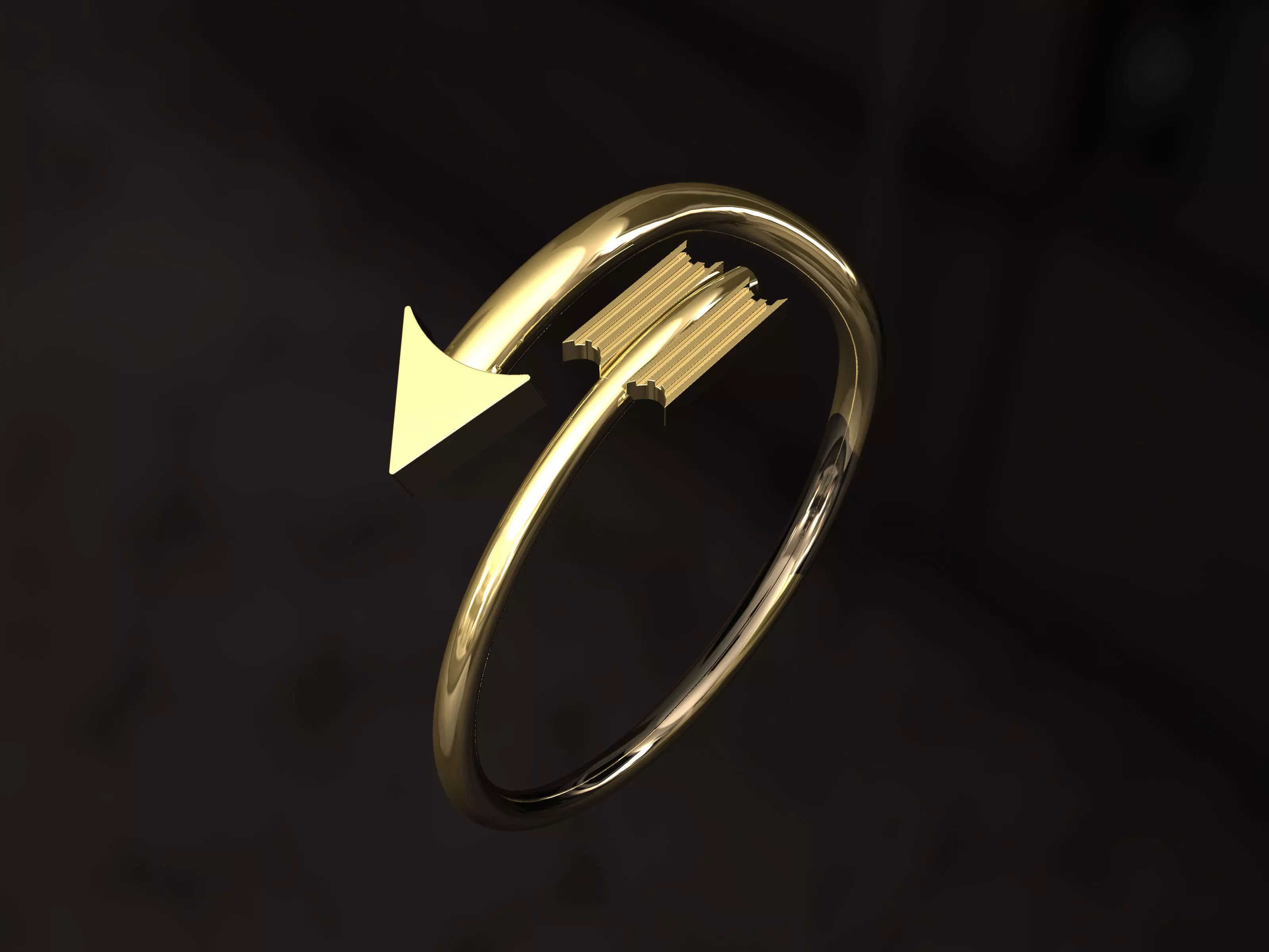 Arrow Ring 3D print model_0