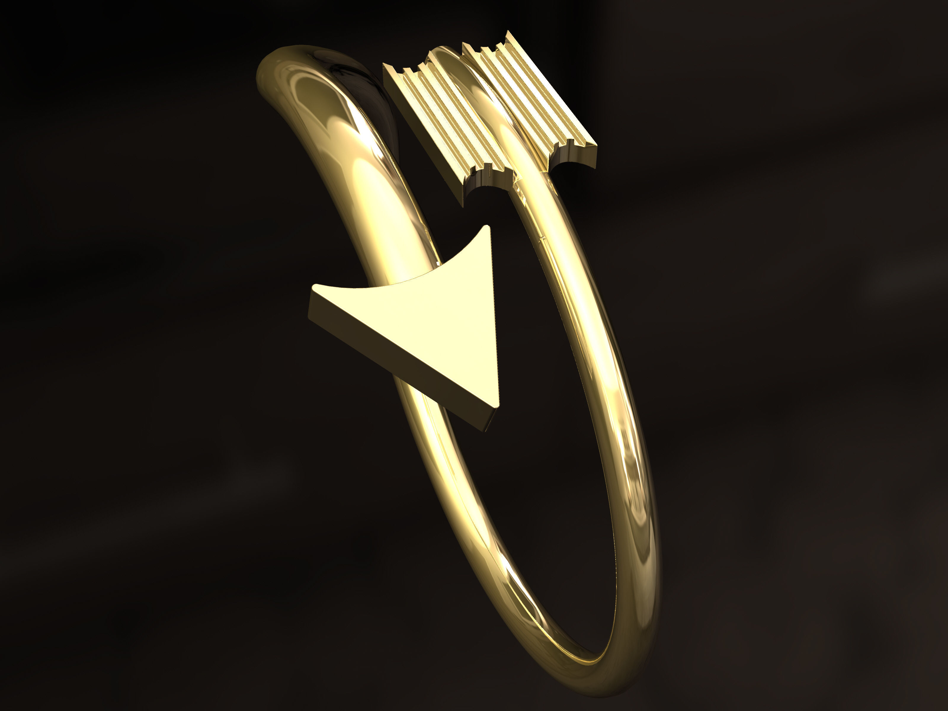 Arrow Ring 3D print model_2
