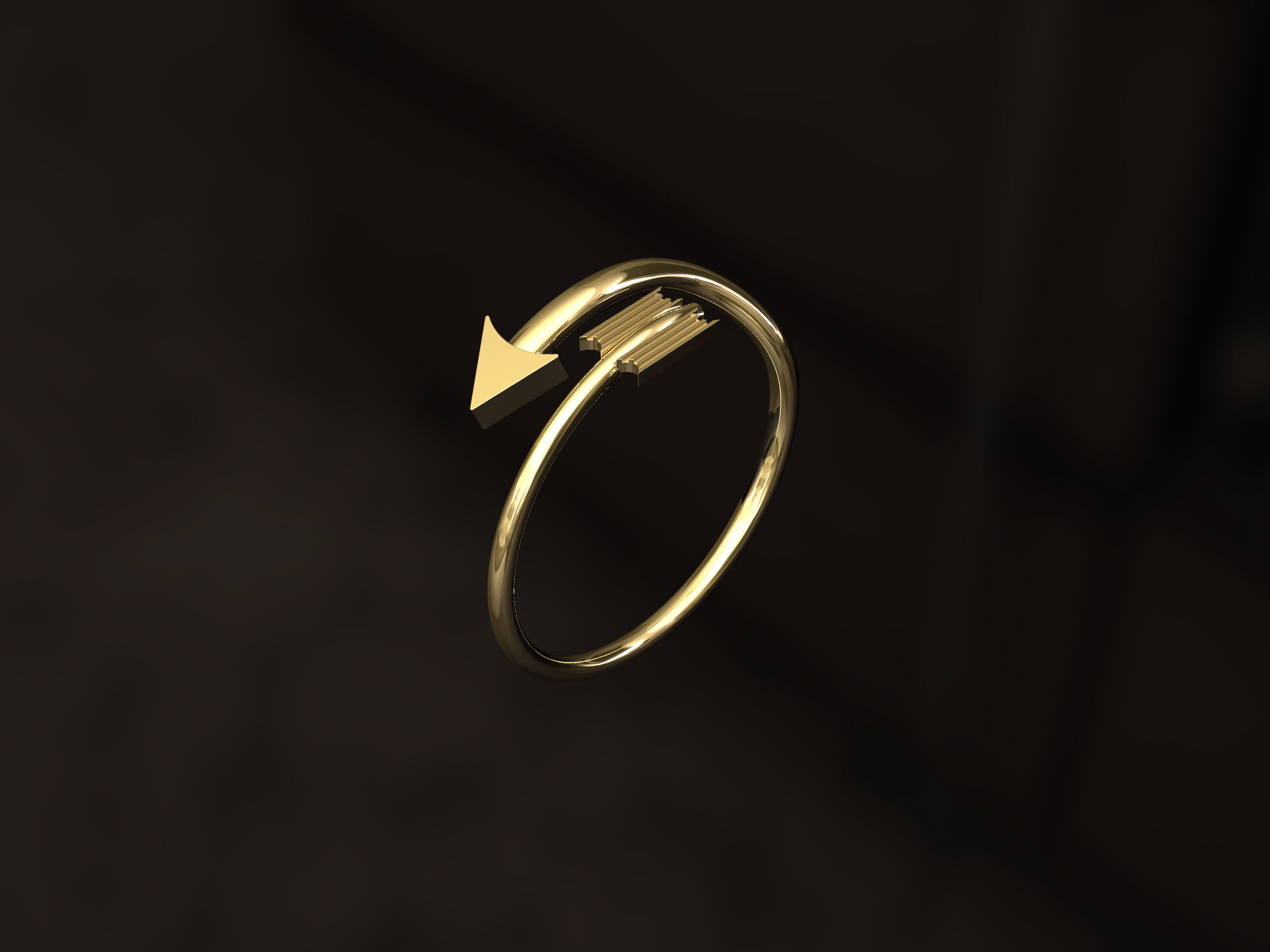Arrow Ring 3D print model_4