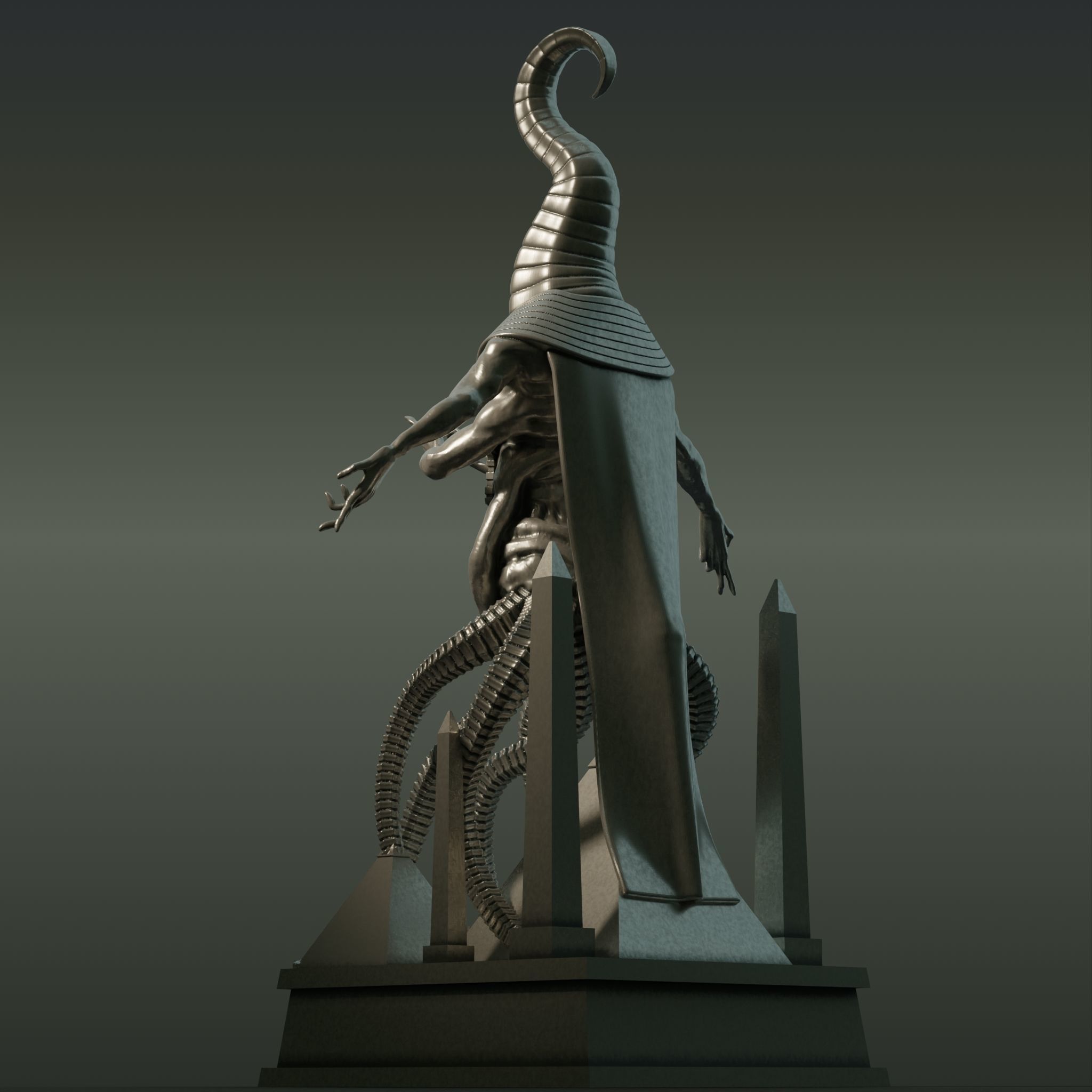 Nyarlathotep Statuette 3D model_2