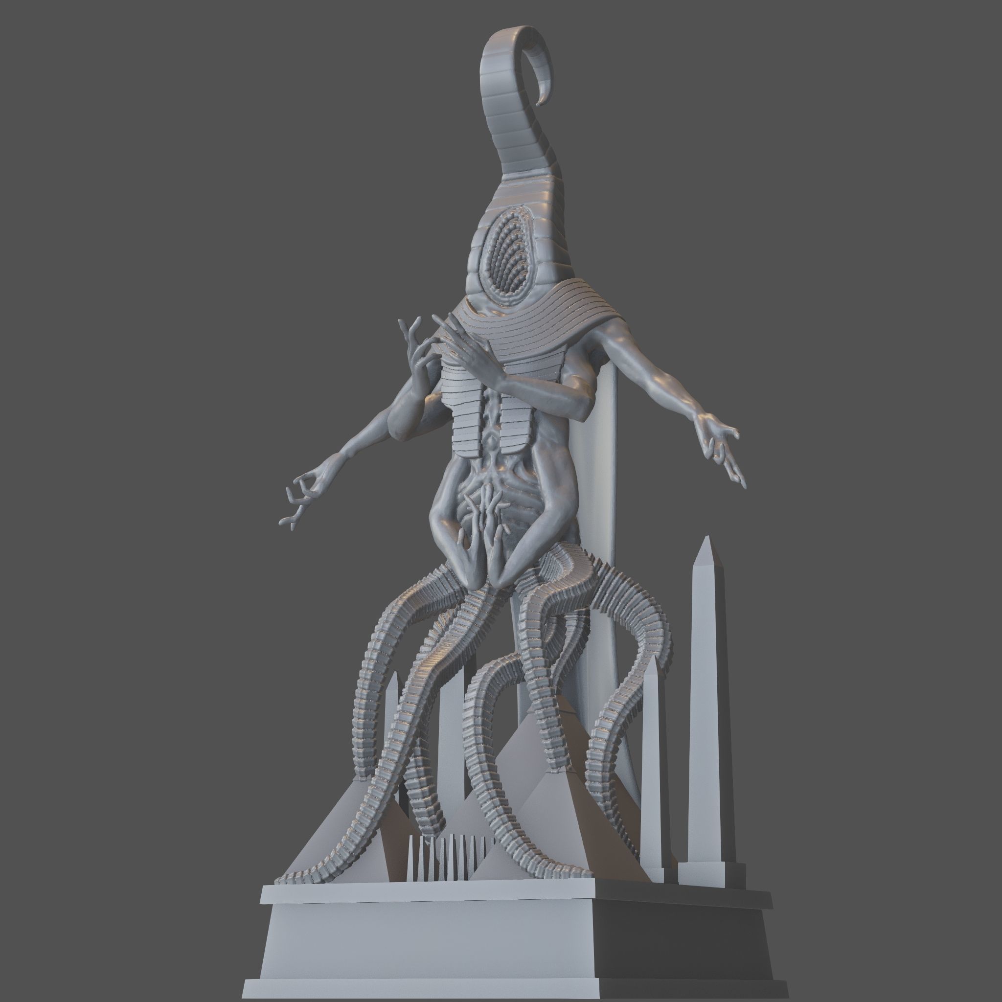 Nyarlathotep Statuette 3D model_9