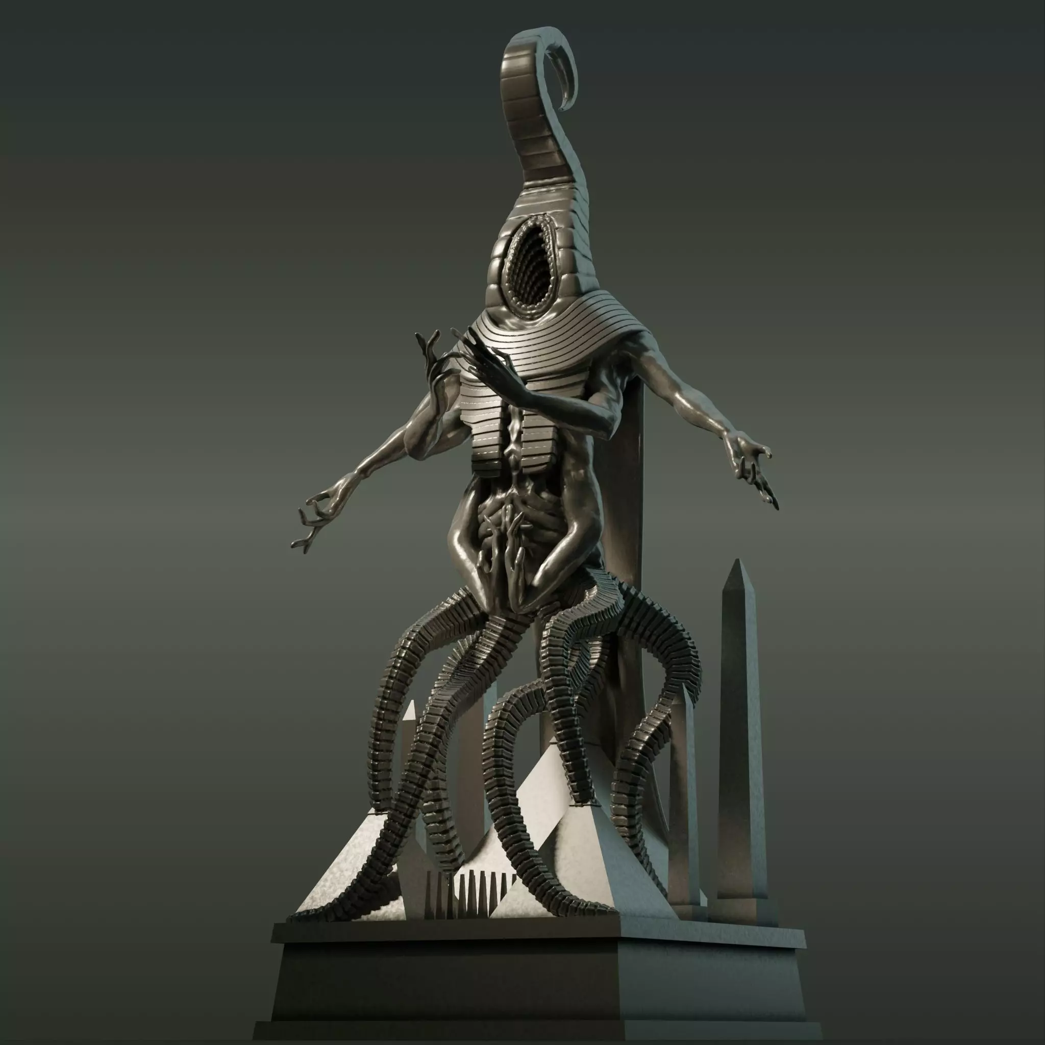 Nyarlathotep Statuette 3D model_0